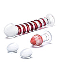 Glas Glas 4 pc Mr. Swirly Set w/Glass Kegel Balls & 3.25" Butt Plug - Red - Image 4