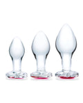 Glas Glas 3 pc Heart Jewel Glass Anal Training Kit - Image 2