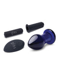 Glas Glas 3.5" Rechargeable Vibrating Butt Plug - Blue - Image 3
