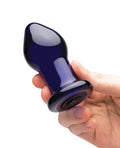 Glas Glas 3.5" Rechargeable Vibrating Butt Plug - Blue - Image 4