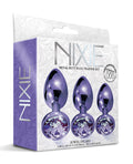 Nixie Nixie Metal Butt Plug Trainer Set w/Inlaid Jewel - Purple Metallic