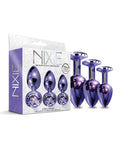 Nixie Nixie Metal Butt Plug Trainer Set w/Inlaid Jewel - Purple Metallic - Image 2
