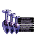 Nixie Nixie Metal Butt Plug Trainer Set w/Inlaid Jewel - Purple Metallic - Image 5