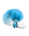 Nixie Nixie Metal Butt Plug w/Faux Fur Tail - Blue Metallic - Image 3