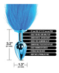 Nixie Nixie Metal Butt Plug w/Faux Fur Tail - Blue Metallic - Image 4