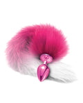 Nixie Nixie Metal Butt Plug w/Faux Fur Tail - Pink Metallic - Image 3