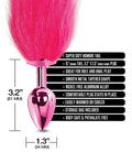 Nixie Nixie Metal Butt Plug w/Faux Fur Tail - Pink Metallic - Image 4
