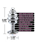 Nixie Nixie Honey Dipper Ribbed Metal Rainbow Jeweled Butt Plug - Medium - Image 3