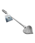 Nixie Nixie Flaming Heart Riding Crop - Silver