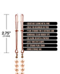 Nixie Nixie Pearl Drop Tweezer Nipple Clamps - Rose Gold - Image 3