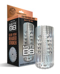 MSTR B8 MSTR B8 Balls to the Wall Clear-View Beaded Stroker - Clear