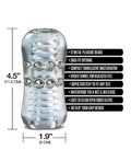 MSTR B8 MSTR B8 Head Banger Beaded Clear-View Stroker - Clear - Image 3