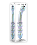 Gender X Gender X Lustrous Galaxy Wand Dual Ended Glass Massager - Green