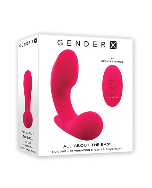 Gender X Gender X All About the Bass Curved Stimulator w/Remote Control - Pink