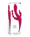 Gender X Gender X Four by Four Vibrator - Burgundy