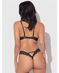 House of Desire Nadia Lace & Mesh Cutout Teddy - Black SM - Image 5