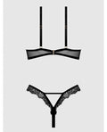House of Desire Nadia Lace & Mesh Cutout Teddy - Black XL - Image 5