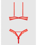 House of Desire Nadia Lace & Mesh Cutout Teddy - Grenadine Dark Orange 1X/2X - Image 5
