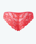 House of Desire Bella Lace Up Tanga Panty w/Jewel Detail - Coral MD - Image 5