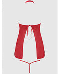House of Desire Dragon Mesh & Applique Chemise w/G-String 2 pc Set - Red 3X/4X - Image 3