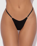 House of Desire Krystal Rhinestone Net Back G-String - Black S/M