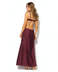 House of Desire Brigeta Satin Cut Out Long Dress - Burgundy MD - Image 2