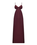 House of Desire Brigeta Satin Cut Out Long Dress - Burgundy MD - Image 5