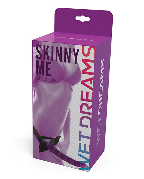 Wet Dreams Wet Dreams Skinny Me 7" Strap on w/Harness - Purple
