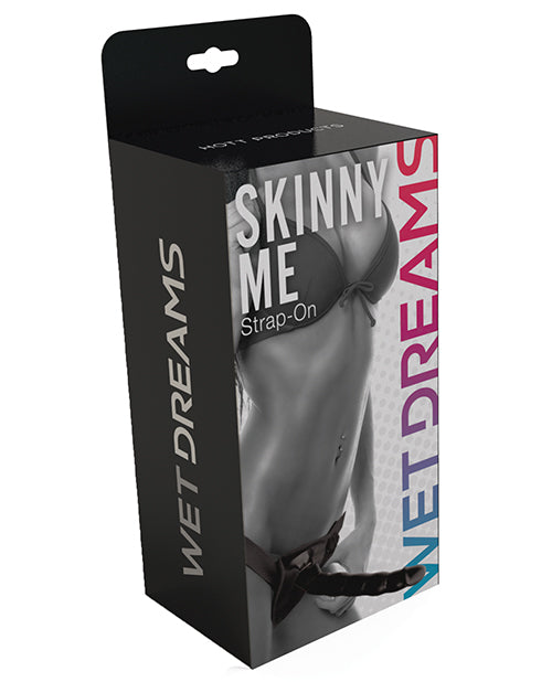 Wet Dreams Wet Dreams Skinny Me 7" Strap on w/Harness - Black