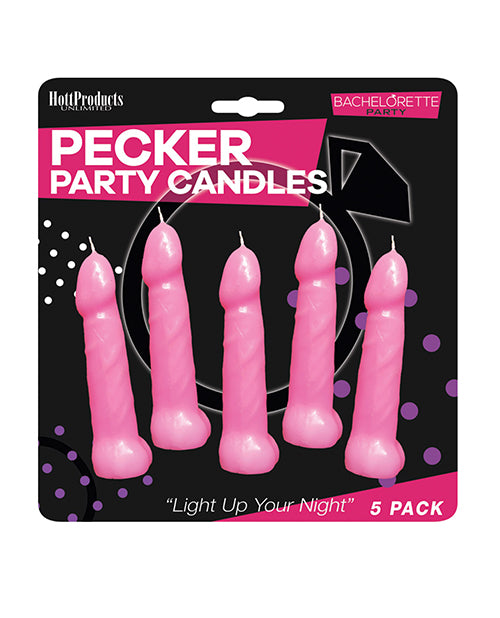 Bachelorette Party Bachelorette Party Pecker Party Candles - Pink Pack of 5