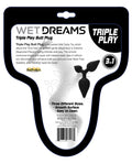 Wet Dreams Wet Dreams Triple Play Anal Plug - Black - Image 2