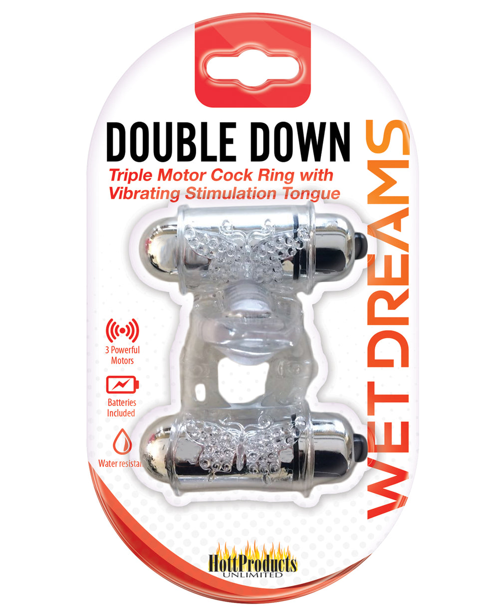 Wet Dreams Wet Dreams Double Down Vibrating Cockring w/Bullet