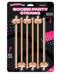 Hott Products Booby Straws - Flesh Pack of 6