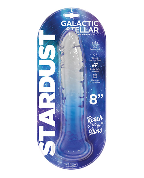 Stardust Stardust Galactic Stellar 8" Jelly Dildo - Crystal Blue