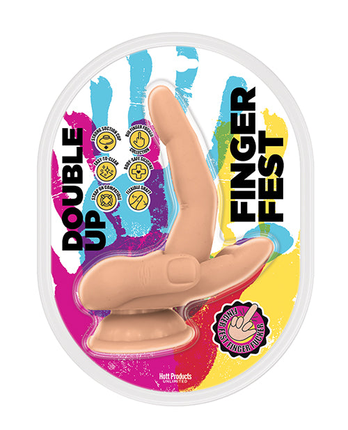 Finger Fest Finger Fest Double Up Dildo - Flesh