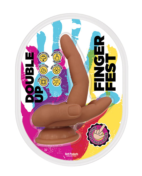 Finger Fest Finger Fest Double Up Dildo - Tan