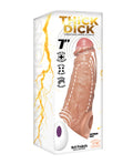Hott Products Skinsations Thick Dick Vibrating Sleeve w/Remote Control Multi-Function - Vanilla