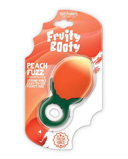 Hott Products Fruity Booty Peach Fuzz - Peach Vibe Ring Liquid Silicone Multi-Speed