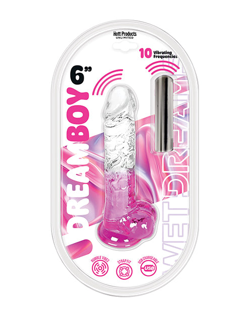 Not Regular Toys Wet Dreams Dream Boy 6" Jelly Vibrator - Pink