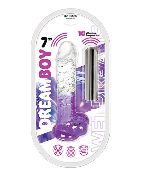 Not Regular Toys Wet Dreams Dream Boy 7" Jelly Vibrator - Purple