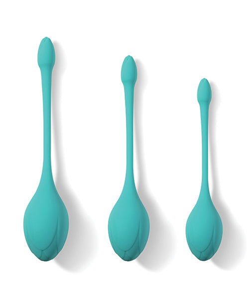 Honey Play Box Bluebell Floral 3 Size & Weight Kegel Ball Exercise Set - Blue