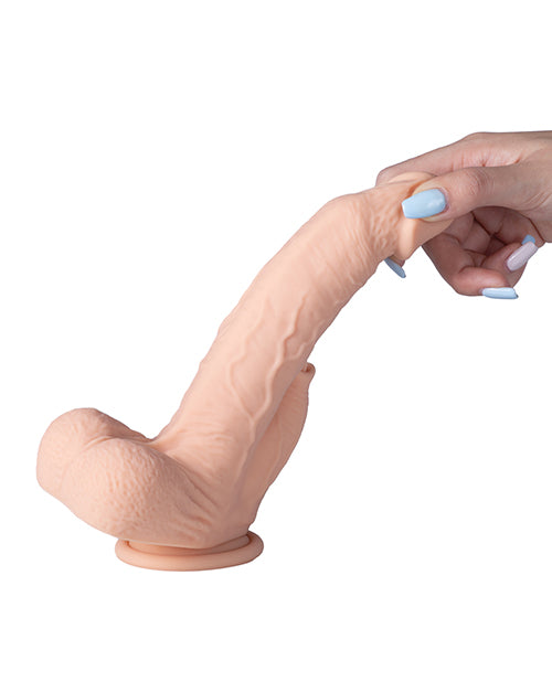 Honey Play Box Colter App Controlled Realistic 8.5" Thrusting Dildo Vibrator w/Clit Licker - Ivory