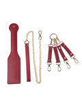 Honey Play Box Kinky Play Box Red Passion 8 pc Set Bondage Kit - Red - Image 5