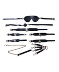 Honey Play Box Kinky Play Box BDSM Kit 5 Piece Bondage Set - Black