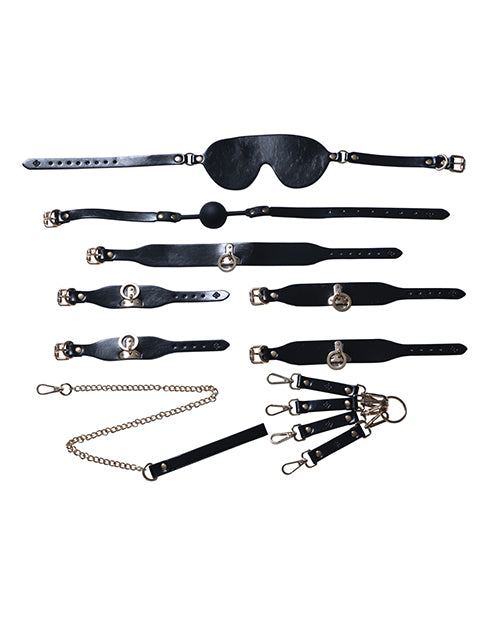 Honey Play Box Kinky Play Box BDSM Kit 5 Piece Bondage Set - Black