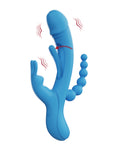 Honey Play Box Trilux Kinky Finger Rabbit Vibrator w/Anal Beads - Blue - Image 3