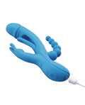 Honey Play Box Trilux Kinky Finger Rabbit Vibrator w/Anal Beads - Blue - Image 4