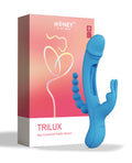 Honey Play Box Trilux Kinky Finger Rabbit Vibrator w/Anal Beads - Blue - Image 5