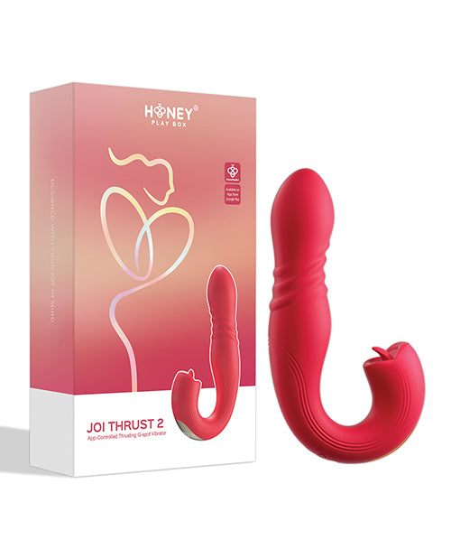 Honey Play Box Joi Thrust 2 Thrusting G-Spot Vibrator & Clit Licker - Red