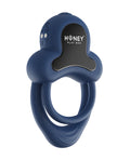 Honey Play Box Anello Vibrating Double Cock Ring w/Clitoral Stimulator - Blue - Image 2